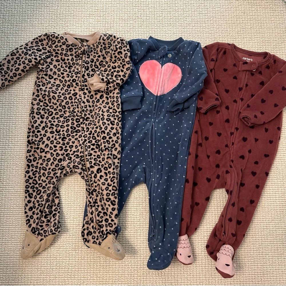 Carter's Brown and Blue Footies for Cozy Comfort